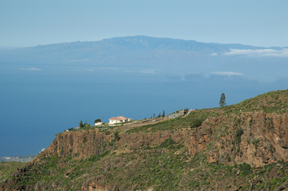 Vista a la Gomera desde Adeje, Tenerife